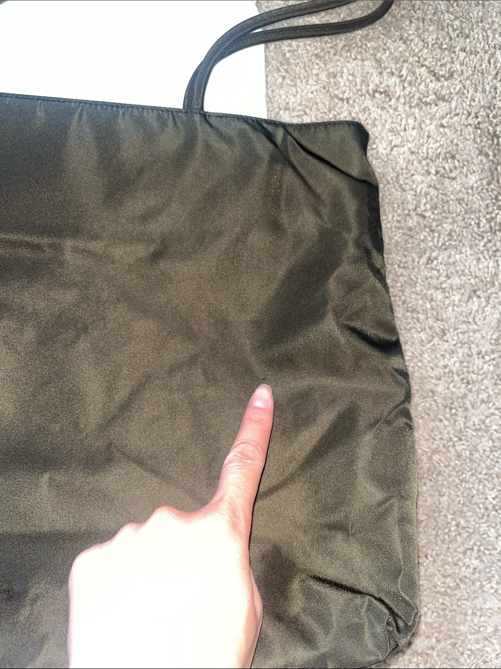 Prada Black Tessuto Shoulder Tote with Triangular Logo - Picture 7 of 15
